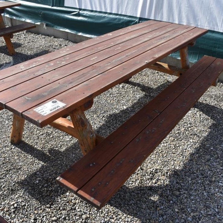 RUSTIC WOOD PICNIC TABLE 45959