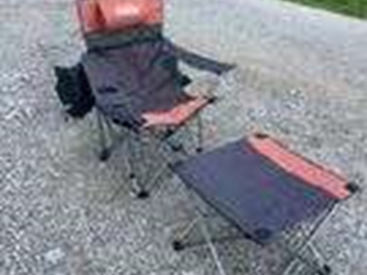 collapsible-camping-chair.-orange-brown.-comes-with-foot-stool-and-storage-bag!-image-2