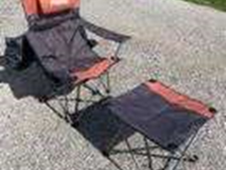 collapsible-camping-chair.-orange-brown.-comes-with-foot-stool-and-storage-bag!-image-2