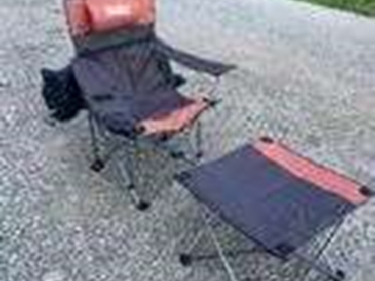 collapsible-camping-chair.-orange-brown.-comes-with-foot-stool-and-storage-bag!-image-2