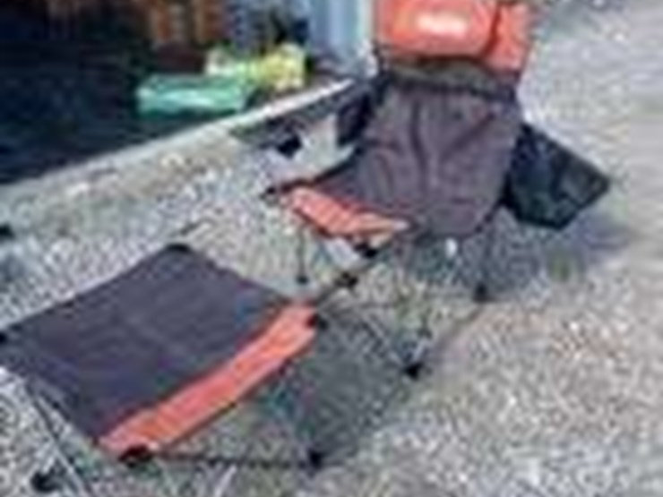 collapsible-camping-chair.-orange-brown.-comes-with-foot-stool-and-storage-bag!-image-2