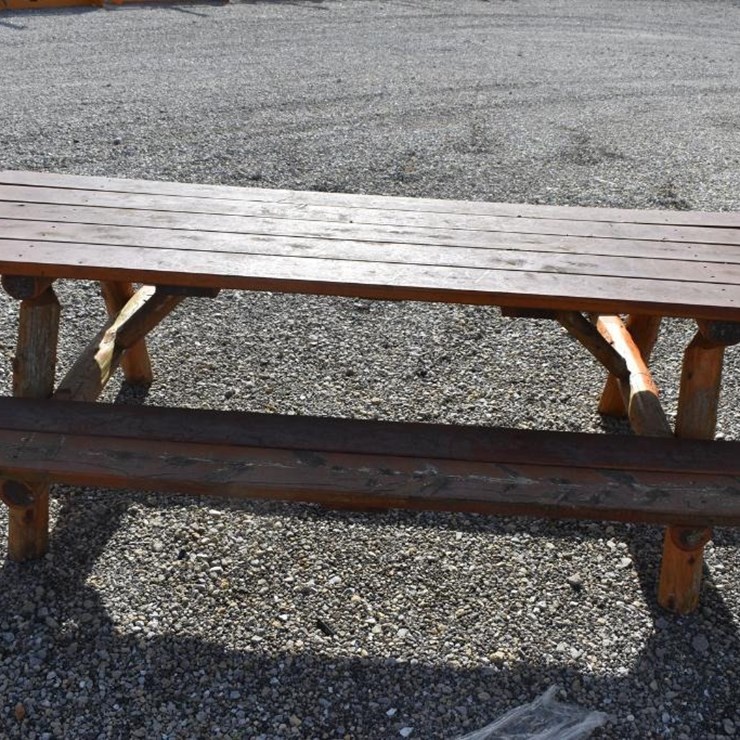 RUSTIC WOOD PICNIC TABLE 46243
