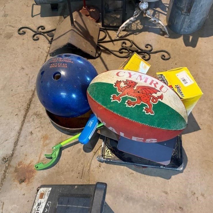 Rugby Ball, Bowling Ball, Fire Starters