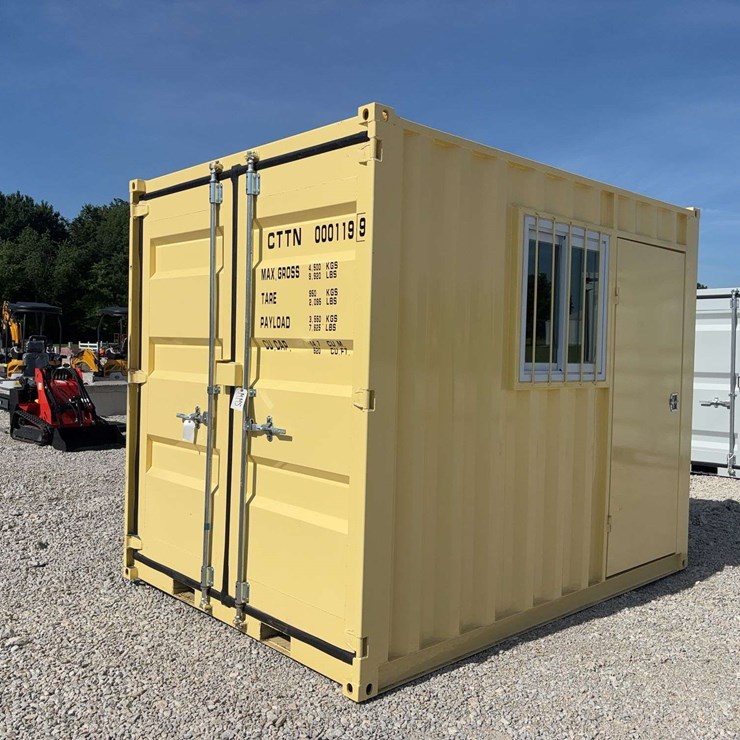 Modified Shipping Container with Side Door and Window