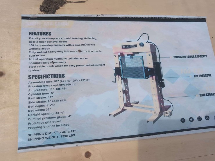 ats-power-100-ton-hydraulic-shop-press-(ats-sp100)-image-2