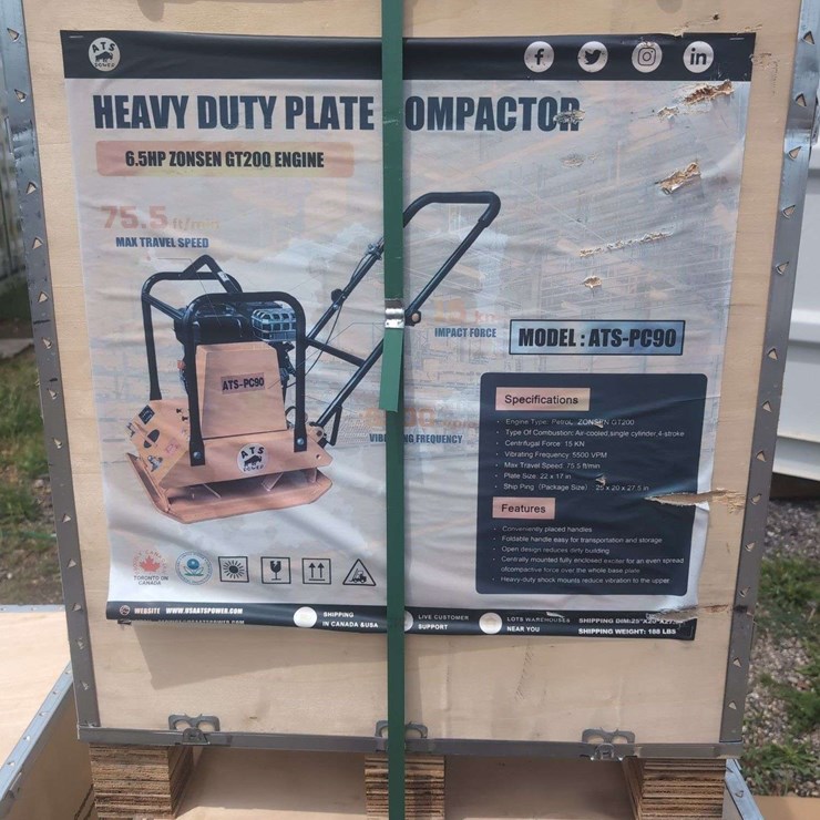 ATS Power Heavy Duty Plate Compactor - 6.5 HP