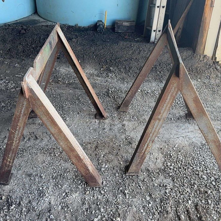 Heavy Duty Steel Saw Horses 32”Tall X 36” Wide - Qty. 2