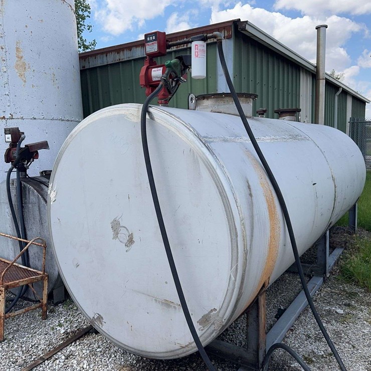 Stainless Steel Diesel Tank and Pump - 15’ Long x 63” Diameter - Approximately 2500 Gal.