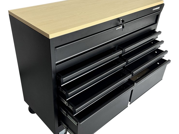 #4063-•-onshine-9-drawer-rolling-tool-cabinet-with-solid-wood-top-image-1
