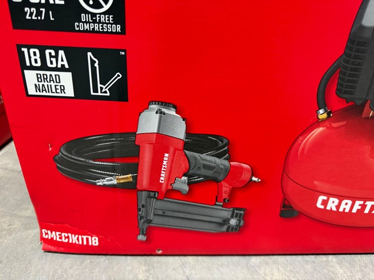 #49792-•-unused-craftsman-6-gallon-air-compressor-w/18-gauge-brad-nailer-image-6