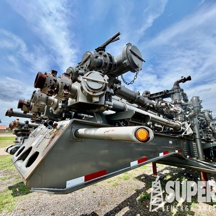 (x) (9-18) 2012 FMC 10-Station Frac Manifold, w/ F...