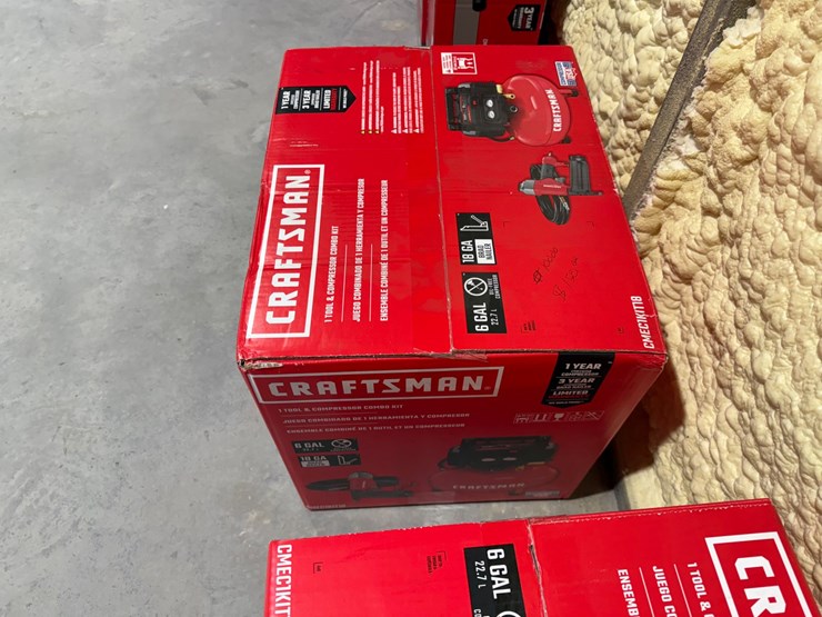 #49791-•-unused-craftsman-6-gallon-air-compressor-w/18-gauge-brad-nailer-image-7