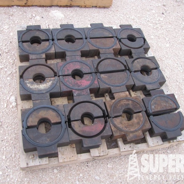 (1-100) (12) Asst'd Size BOP Ram Pipe & Blind Rams