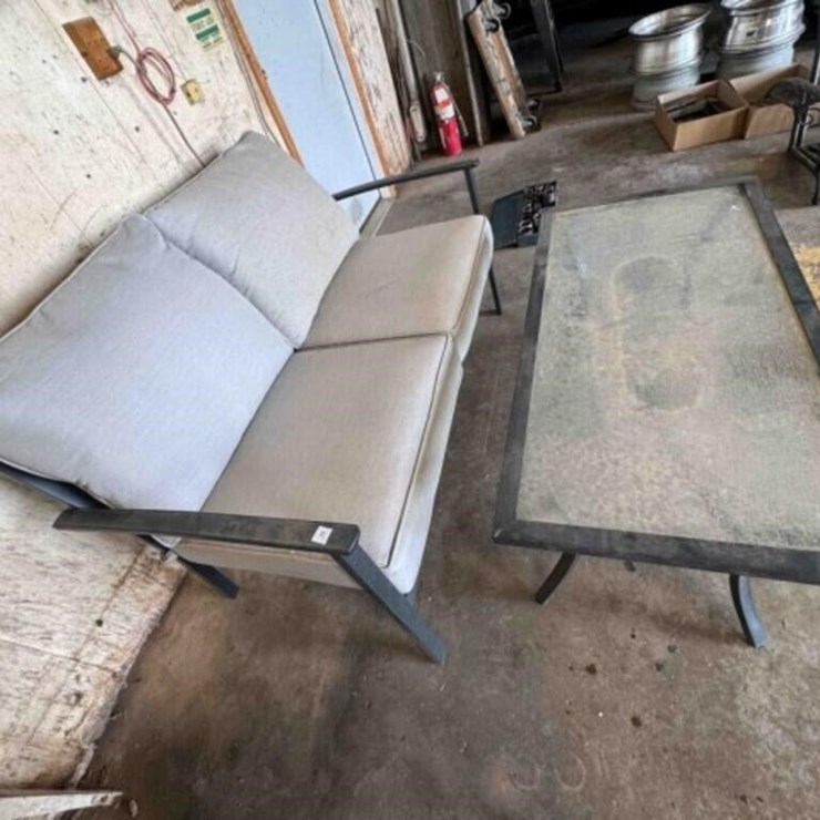 PATIO LOVE SEAT AND TABLE