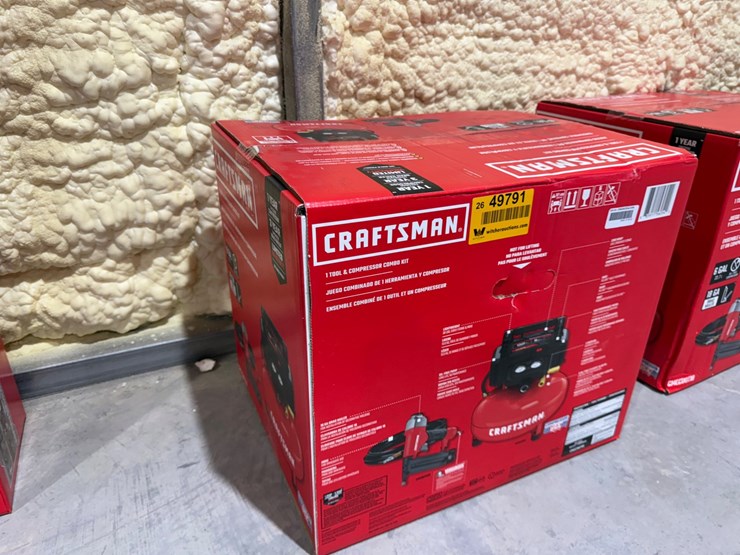 #49791-•-unused-craftsman-6-gallon-air-compressor-w/18-gauge-brad-nailer-image-3