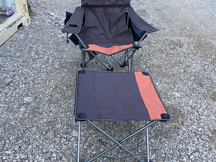 collapsible-camping-chair.-orange-brown.-comes-with-foot-stool-and-storage-bag!-image-1