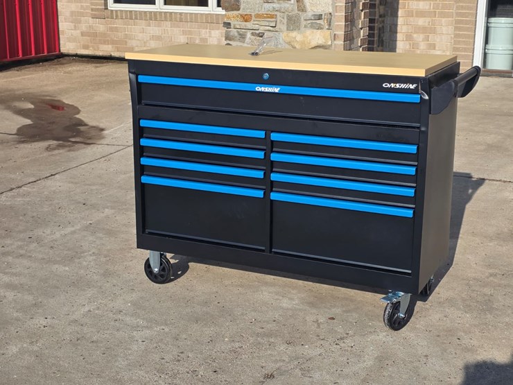 #4062-•-onshine-9-drawer-rolling-tool-cabinet-with-solid-wood-top-image-4