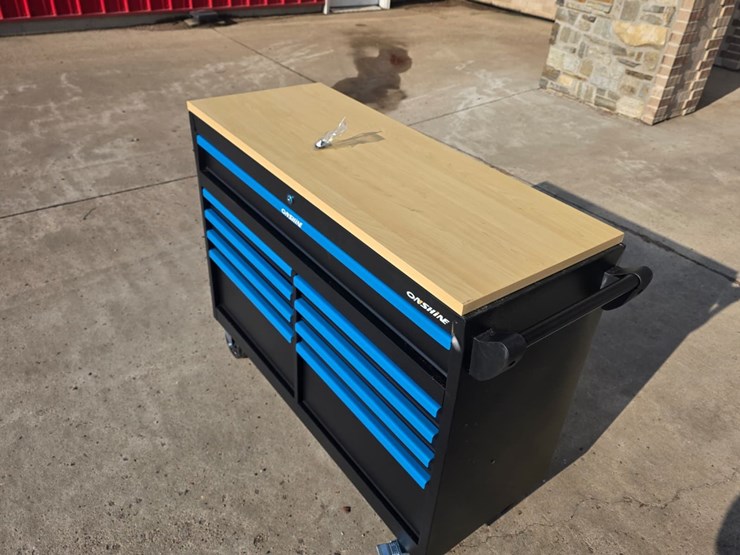 #4062-•-onshine-9-drawer-rolling-tool-cabinet-with-solid-wood-top-image-2