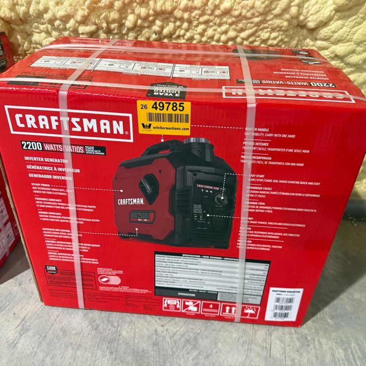 #49785 • Unused Craftsman 2200 Watt Invertor Generator