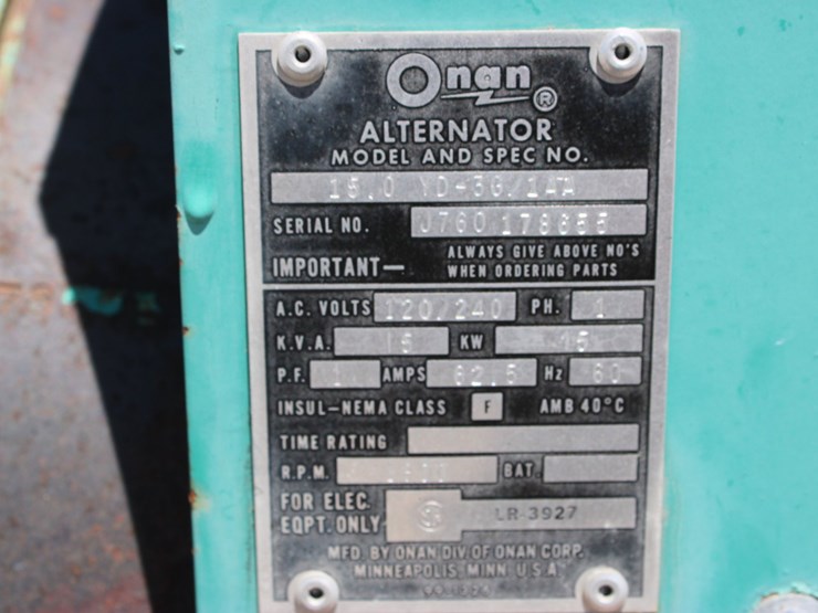#2002-•-onan-15.0-yd-3g/1aa-pto-drive-generator-image-8