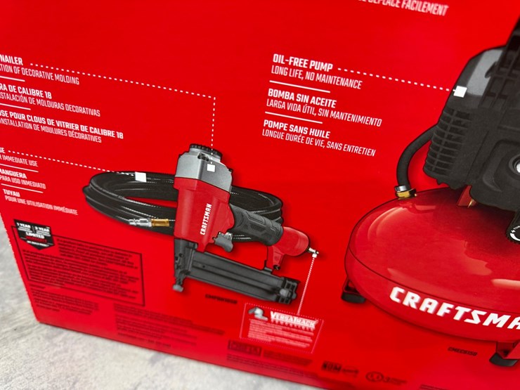 #49791-•-unused-craftsman-6-gallon-air-compressor-w/18-gauge-brad-nailer-image-10