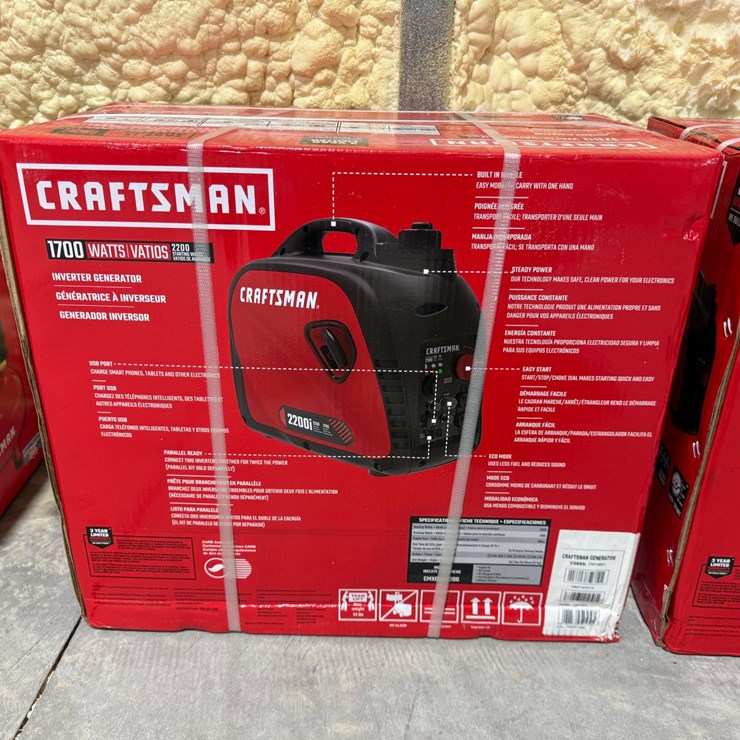 #49788 • Unused Craftsman 1700 Watt Invertor Generator