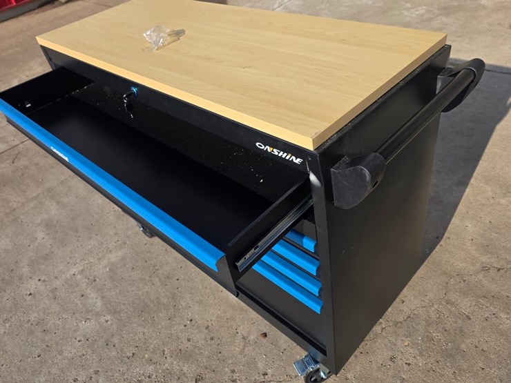 #4062-•-onshine-9-drawer-rolling-tool-cabinet-with-solid-wood-top-image-7