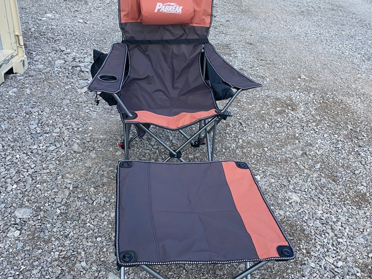 collapsible-camping-chair.-orange-brown.-comes-with-foot-stool-and-storage-bag!-image-1