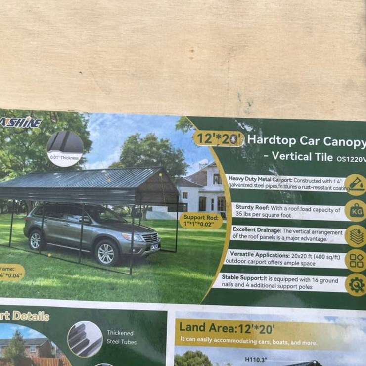#4008 • ONSHINE CAR PORT 12X20