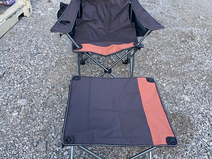 collapsible-camping-chair.-orange-brown.-comes-with-foot-stool-and-storage-bag!-image-1