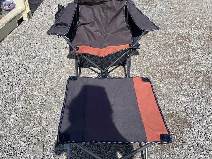 collapsible-camping-chair.-orange-brown.-comes-with-foot-stool-and-storage-bag!-image-1