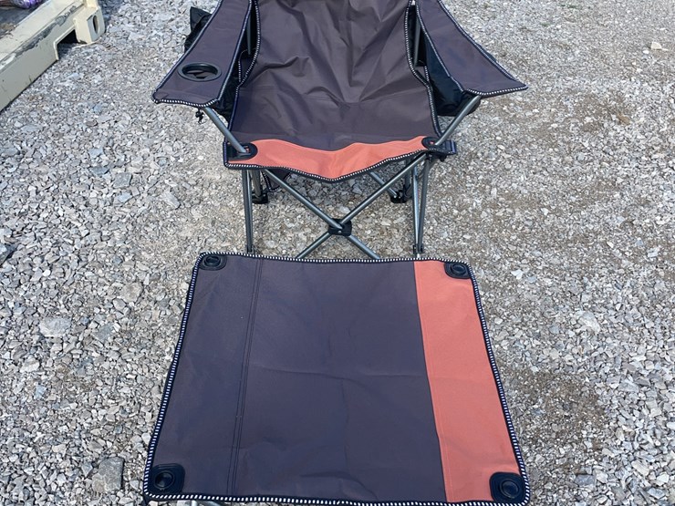 collapsible-camping-chair.-orange-brown.-comes-with-foot-stool-and-storage-bag!-image-1