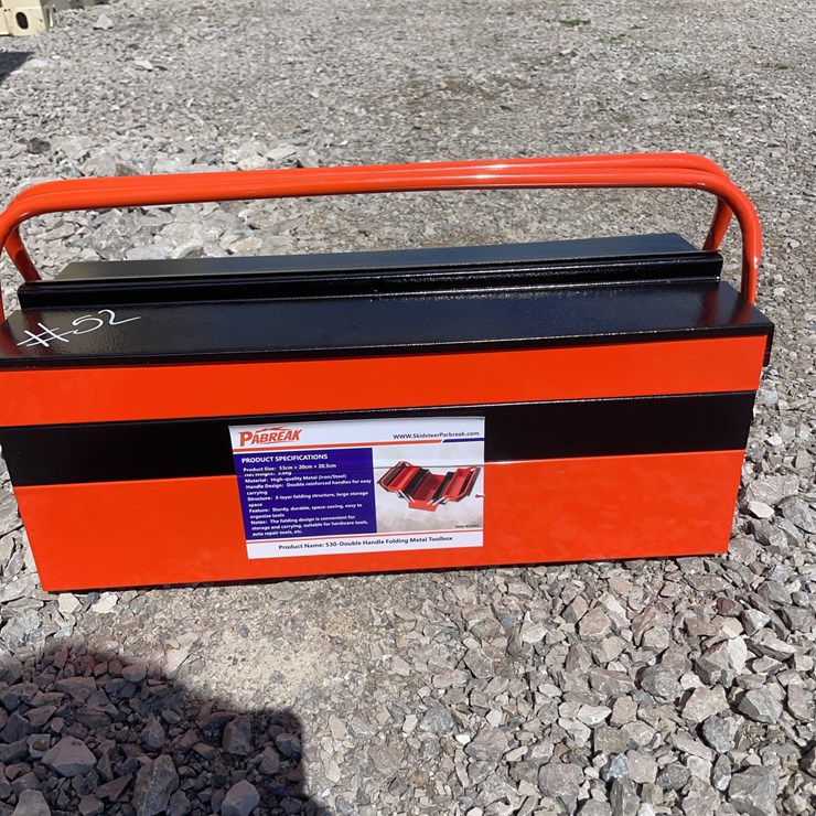 Double Handle Folding Metal toolbox