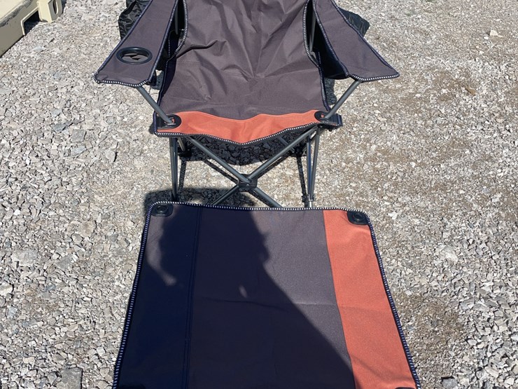collapsible-camping-chair.-orange-brown.-comes-with-foot-stool-and-storage-bag!-image-1