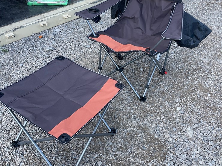 collapsible-camping-chair.-orange-brown.-comes-with-foot-stool-and-storage-bag!-image-3