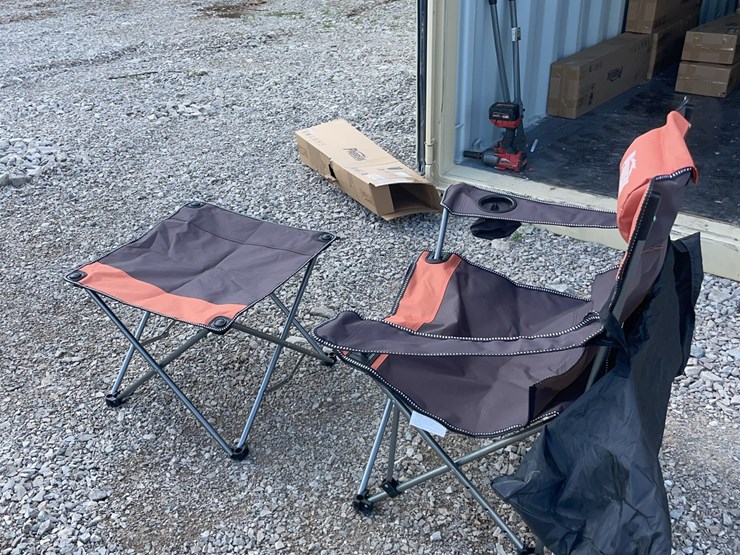 collapsible-camping-chair.-orange-brown.-comes-with-foot-stool-and-storage-bag!-image-3