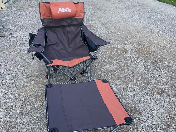 collapsible-camping-chair.-orange-brown.-comes-with-foot-stool-and-storage-bag!-image-1