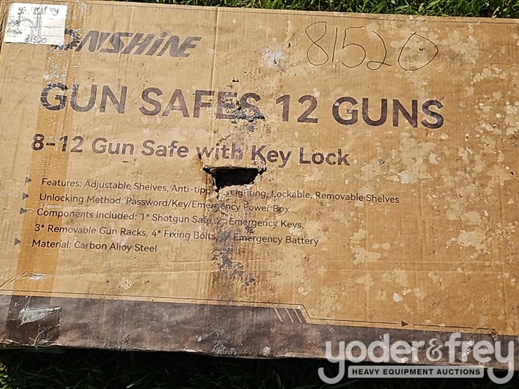 unused-2026-onshine-8-12-gun-safe-with-key-lock,-3-movable-gun-rests,-electronic-lock,-mechanical-key-image-1