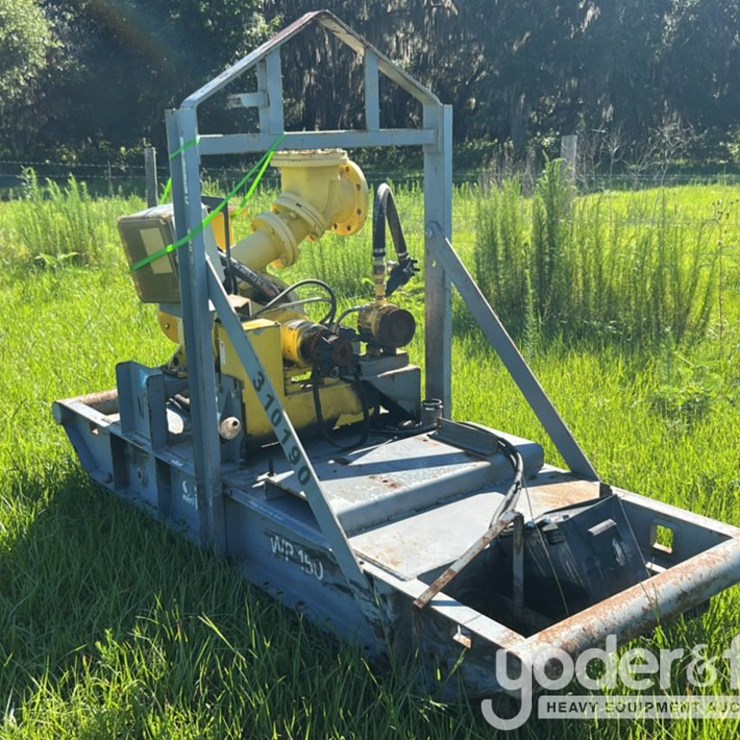 6" Trash Water Pump, Skid Mounted, (No Engine)