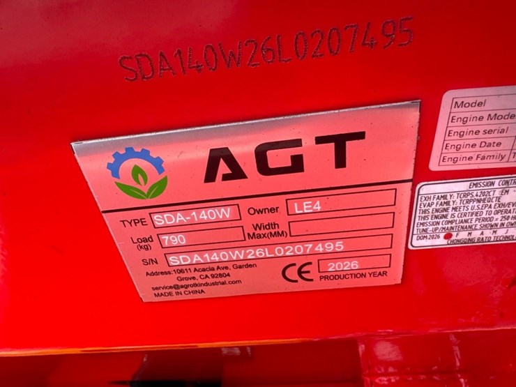 new-agt-industrial-co-mini-ride-on-skidloader-model-sda-140w-image-5