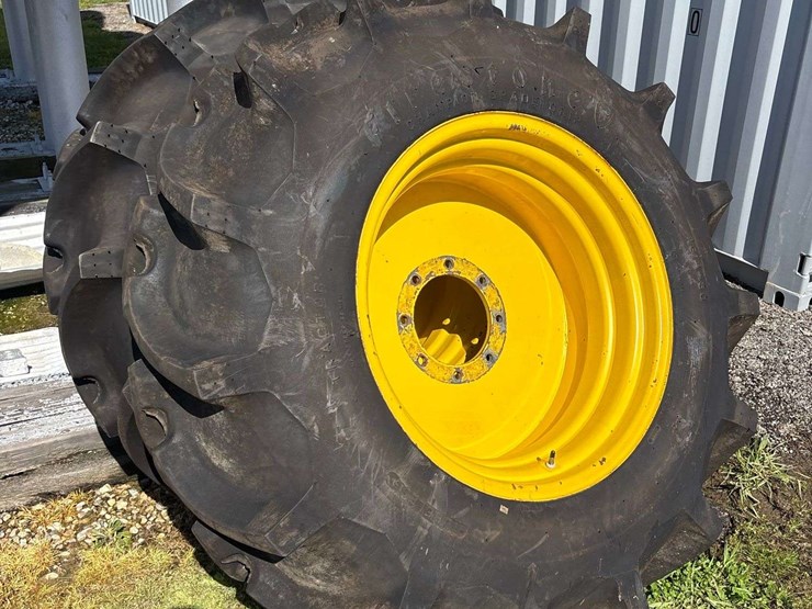 2-firestone-18.4x30-rice-tires-off-jd-combine,-8-lug-image-1