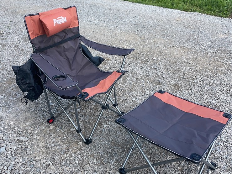 collapsible-camping-chair.-orange-brown.-comes-with-foot-stool-and-storage-bag!-image-2