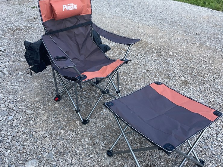 collapsible-camping-chair.-orange-brown.-comes-with-foot-stool-and-storage-bag!-image-2