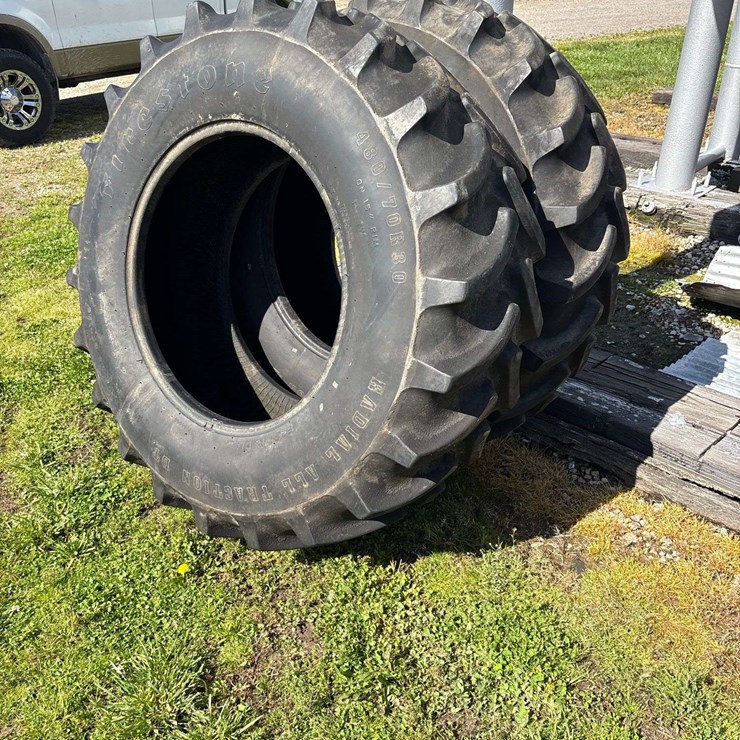 2 Firestone 480/70R30 Radial Tires