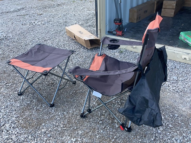 collapsible-camping-chair.-orange-brown.-comes-with-foot-stool-and-storage-bag!-image-3