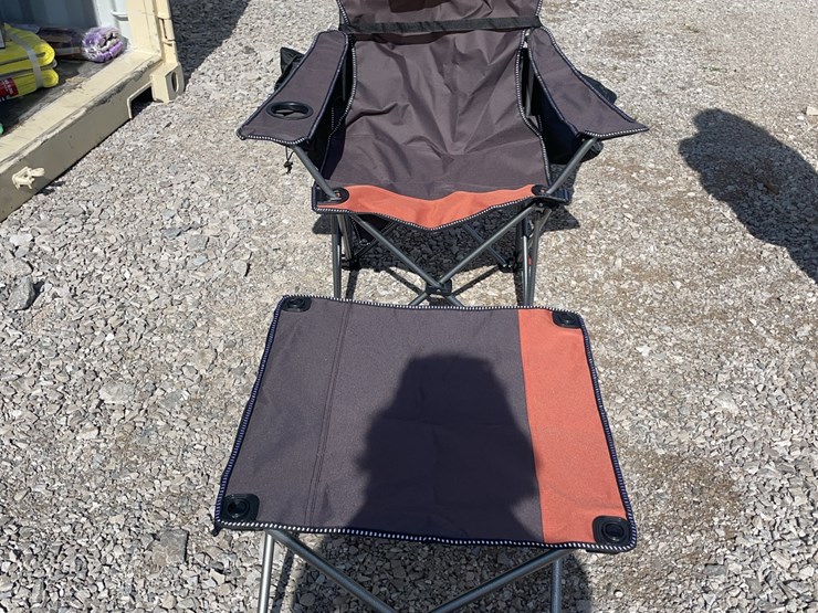 collapsible-camping-chair.-orange-brown.-comes-with-foot-stool-and-storage-bag!-image-1