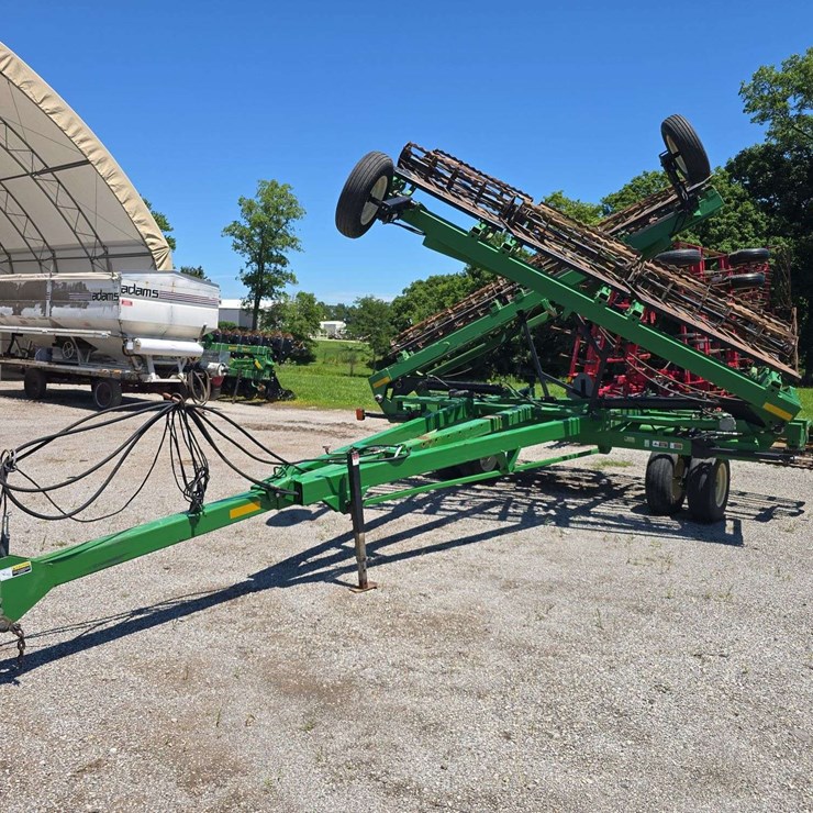 Unverferth 42ft 1225 Double Rolling Basket, Single Bar Harrow, Light, Ext. Tongue