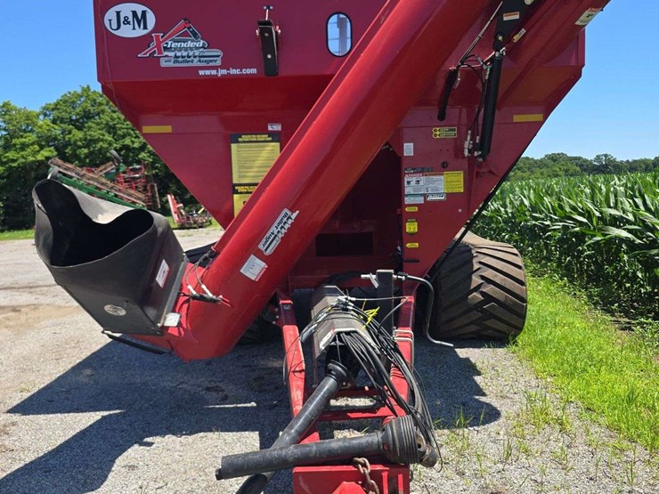 2021-j&m-1112-x-tend-series-grain-cart,-roll-tarp,-1,150-bushel,-storm-tracker-hd-oil-hub-tracks,-big-1000pto,-extended-reach,-hyd.-adjust-spout,-bullet-auger,-20''-auger,-scales,-s/n--1803329-image-2