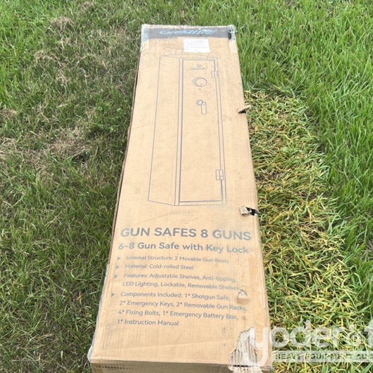 Unused 2026 Onshine 6-8 Gun Safe with Key Lock, 2 Movable Gun Rests, Electronic Lock, Mechanical Key