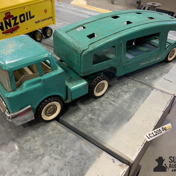Structo Auto Haul Toy Truck And Trailer